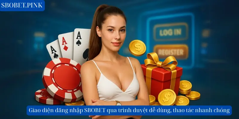 Giao diện đăng nhập SBOBET qua trình duyệt dễ dùng, thao tác nhanh chóng