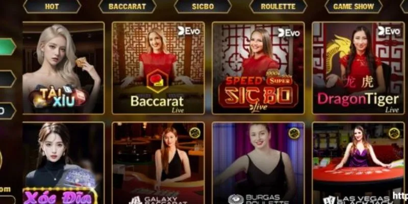 sảnh live casino hấp dẫn